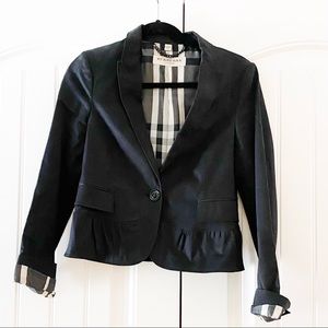 Burberry blazer with ruffle detail size 6